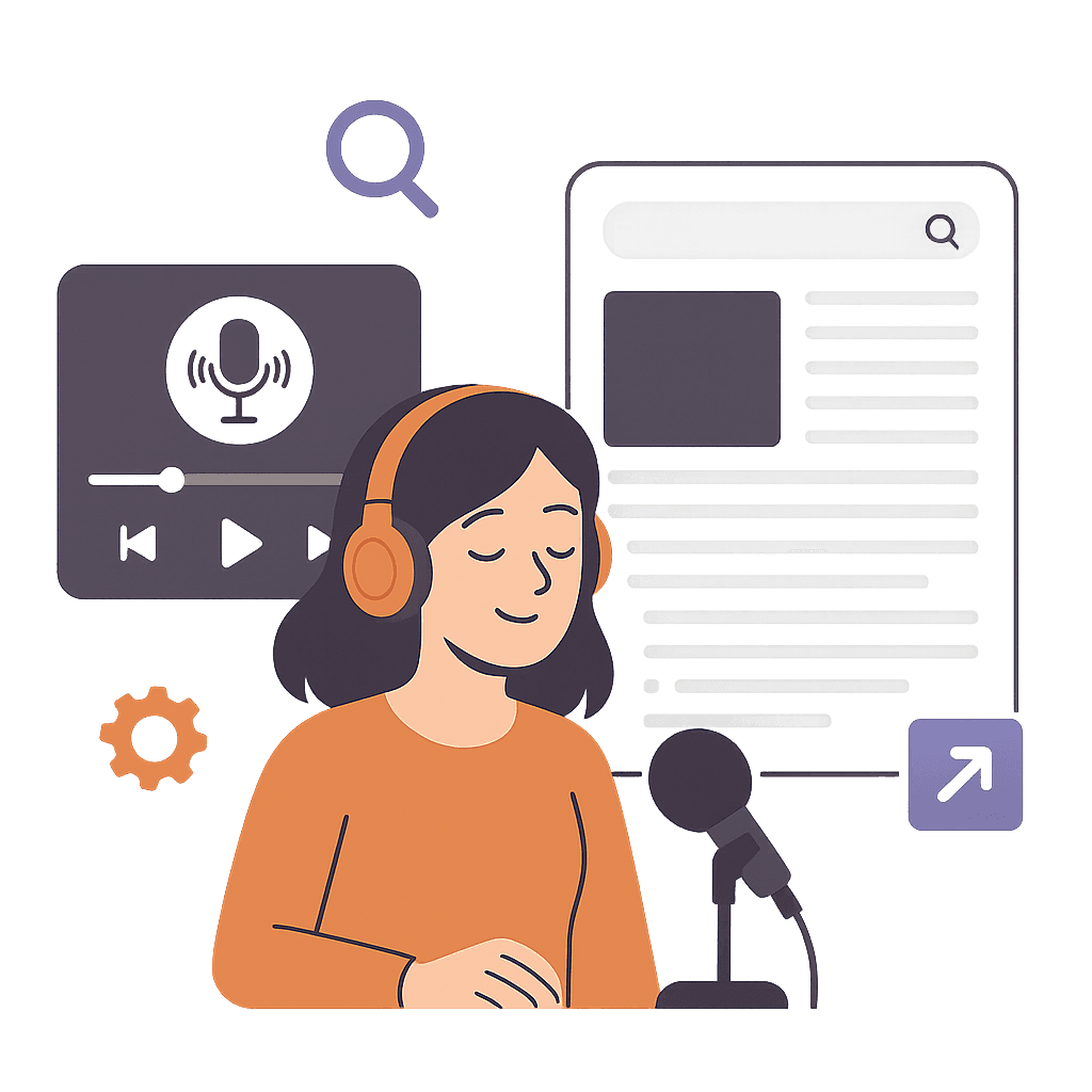 Turning podcast into blog post