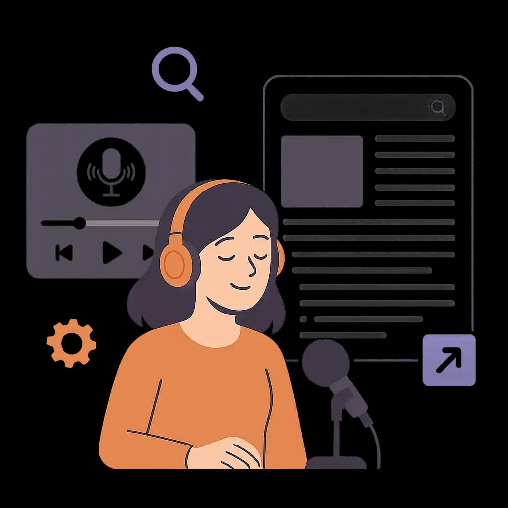 Turning podcast into blog post