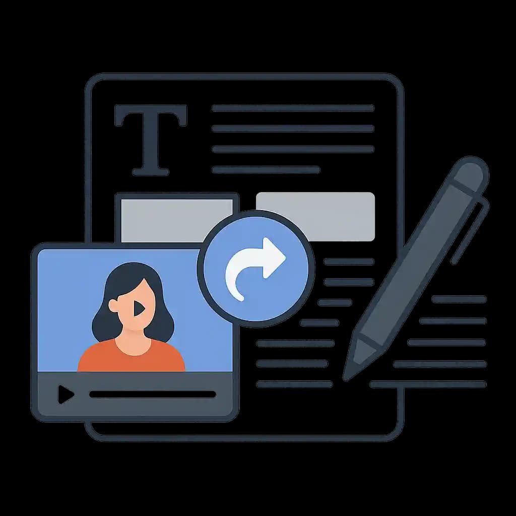 Agency converting clients' videos into a blog posts or email newsletter.