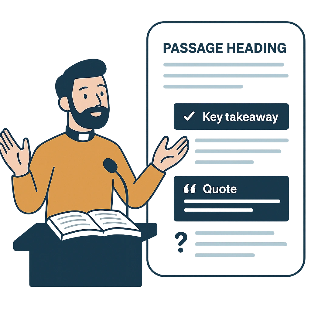 Church converting sermon into blog post or email newsletter.